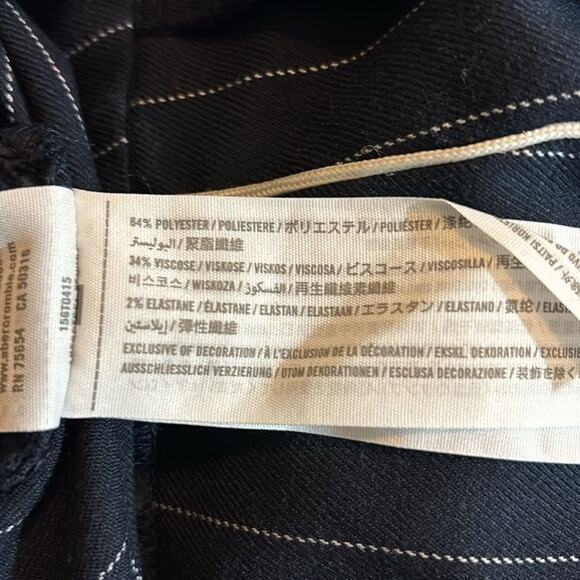 ABERCROMBIE & FITCH pinstripe navy pants trousers small - Picture 4 of 4
